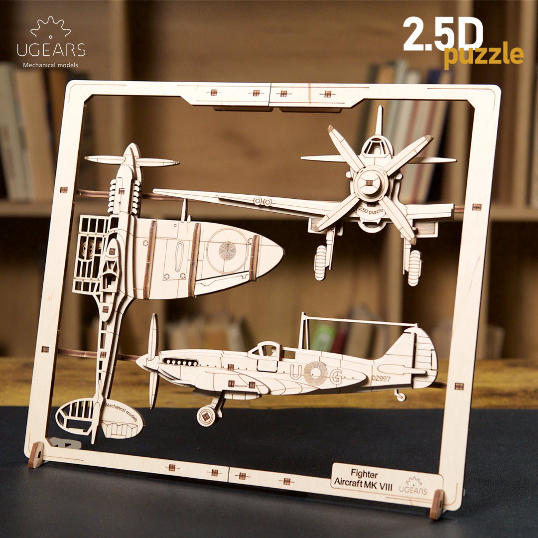 Jagdflugzeug MK VIII  - 2,5D Wandbild