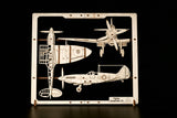 Jagdflugzeug MK VIII  - 2,5D Wandbild
