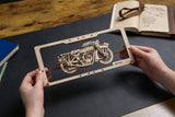 Indie Motorrad  - 2,5D Wandbild
