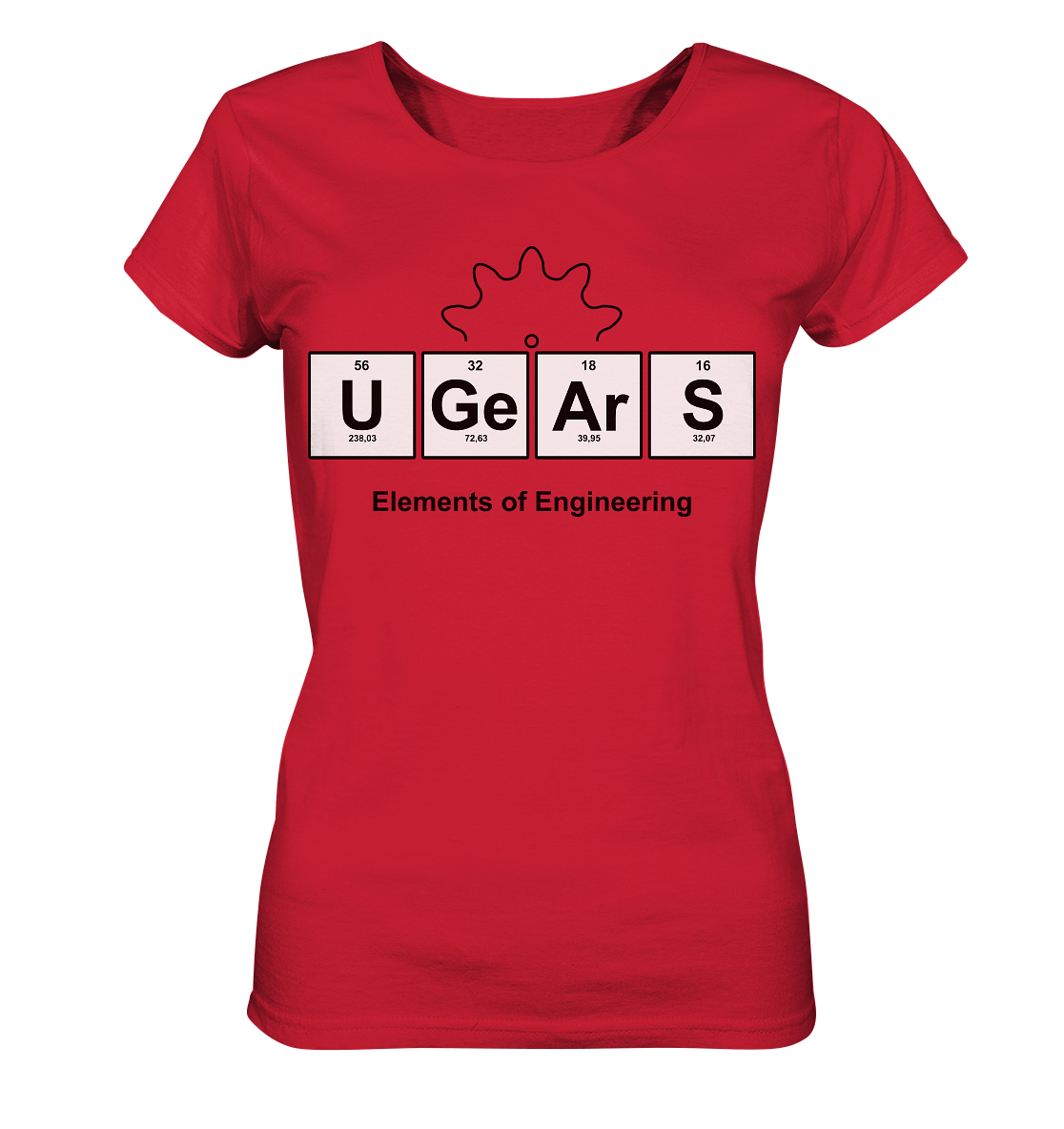 UGears Elements (White and colours) - Ladies Organic Shirt