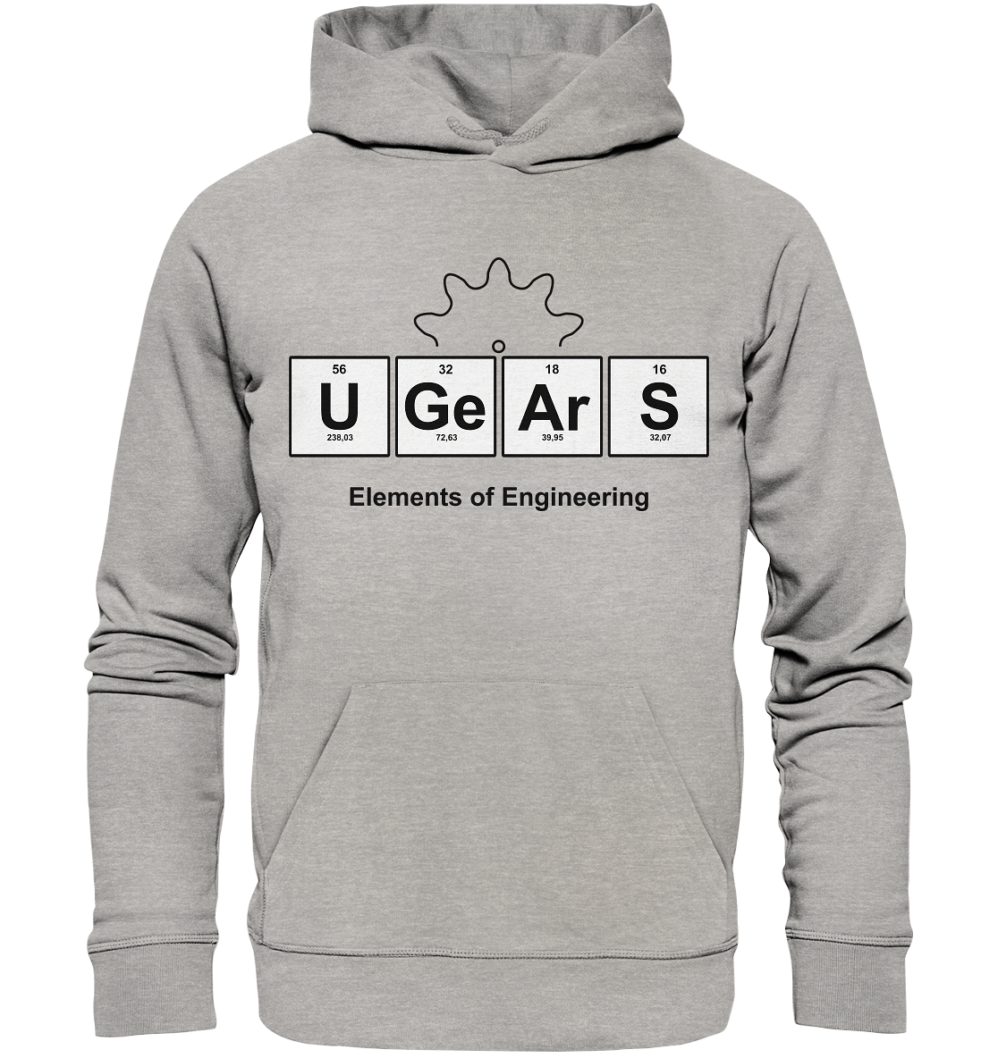 UGears Elements (White and colours) - Organic Hoodie