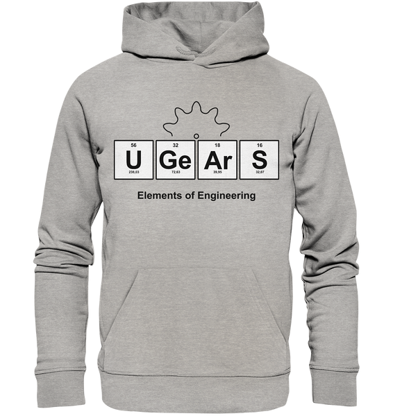 UGears Elements (White and colours) - Organic Hoodie
